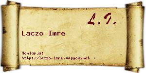 Laczo Imre névjegykártya